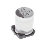 Capacitores electrolíticos de aluminio 330 µF 10 V Radial, encapsulado - terminales SMD 2000 h a 105°C