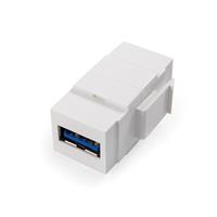 Insert USB-A (USB TYPE-A), Receptacle To USB-A (USB TYPE-A), Receptacle White