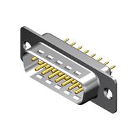 15 Position D-Sub Plug, Male Pins Connector