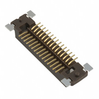 30 位置 连接器 插头，中央触点带 表面贴装型 镀金