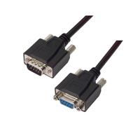 D-Sub 电缆组件 DB9 黑色 2.50'（762.00mm） 插座，母型插口 至 插头，公引脚 屏蔽