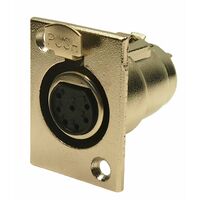 7 Position Circular Connector Receptacle, Female Sockets Solder Cup