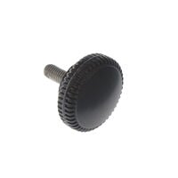 Knurled, Straight Knob #10-32 Shaft with No Indicator Phenolic Black