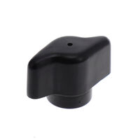 Smooth Knob Shaft with No Indicator Thermoplastic Black