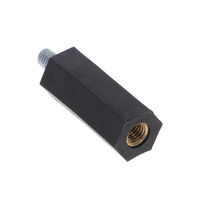 Hexagonaler Abstandshalter Mit Gewinde M5 Nylon 1,181" (30,00mm) Schwarz