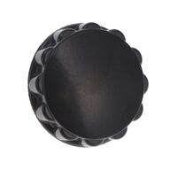 Fluted Knob 5/16"-18 Shaft with No Indicator Phenolic Black