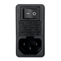 Power Entry Connector Receptacle, Male Blades - Module IEC 320-C14 Panel Mount, Snap-In