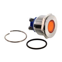 LED Panel Indicator Yellow 12V 15mA Screw Terminal