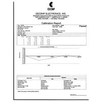 Manometer Calibration Certificate for use with