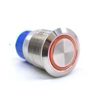 按鈕開關 SPDT 防破壞、發光 正面安裝式面板安裝