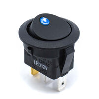 摇臂开关 SPST 10A（AC） 125 V 面板安装，卡入式