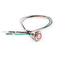 Pushbutton Switch SPST-NO Anti-Vandal, Illuminated Panel Mount, Front