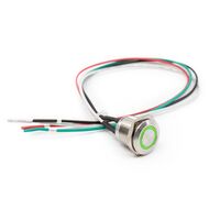 Pushbutton Switch SPST-NO Anti-Vandal, Illuminated Panel Mount, Front