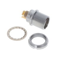 6 Position Circular Connector Receptacle, Male Pins Solder Cup