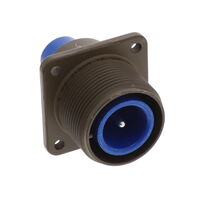 1 Flerpolet rundkontakt Stikkontakt, Hannpinner Loddekopp