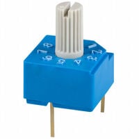 DIP 开关 BCD 10 位置 通孔 带轴的旋转 触动器 100mA 5VDC