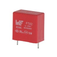 0.82 µF Film Capacitor 275V 630V Polypropylene (PP), Metallized Radial