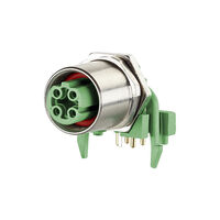 4 Position Circular Connector Jack, Female Sockets Solder
