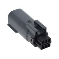 6 Rectangular Connectors - Housings Plug Gray 0.138" (3.50mm)