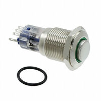 按钮开关 DPDT 防破坏，发光 前面板安装