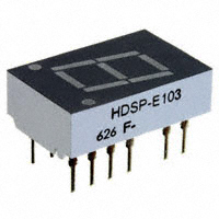 Display Modules - LED Character and Numeric Red 7-Segment 1 Character Common Cathode 1.7V 5mA 0.750" H x 0.500" W x 0.250" D (19.05mm x 12.70mm x 6.35mm) 14-DIP (0.300", 7.62mm), 10 Leads