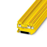 Terminal Block Connector 3 Position Feed Through Yellow 14-26 AWG