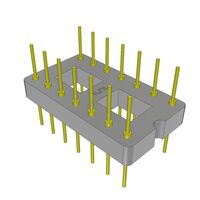 14 Position DIP, DIL - Header Connector Male Pin Tin