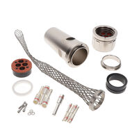 8 Position Circular Connector Plug, Male Pins Crimp