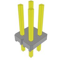 Connector Header Through Hole 4 position 0.100" (2.54mm)