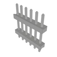 6 Position Header Spacer Connector 0.079" (2.00mm) Tin Through Hole