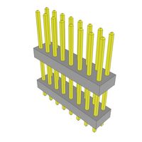 16 Position Header Spacer Connector 0.079" (2.00mm) Gold Through Hole