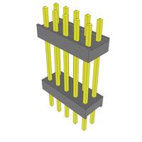 10 Position Header Spacer Connector 0.100" (2.54mm) Gold Through Hole