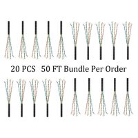 4 (2 Pair Twisted) Conductor Multi-Pair, Cat5e Cable Black 24 AWG 50.00' (15.24m)