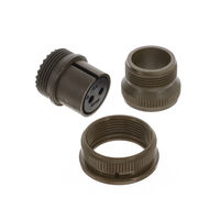 2 Position Circular Connector Plug, Female Sockets Solder Cup