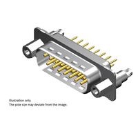 9 Position D-Sub Plug, Male Pins Connector