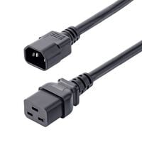 6.00' (1.83m) Power Cord Black IEC 320-C14 To IEC 320-C19 SJT