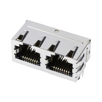 Jack Modular Connector 8p8c (RJ45, Ethernet) 90° Angle (Right) Shielded, EMI Finger Cat3
