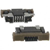 5 位置 FFC，FPC 连接器 触点，底部 0.020"（0.50mm） 表面贴装，直角