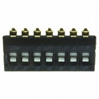 DIP-Schalter SPST 7 positionen Oberflächenmontage Schieber (Standard) Betätiger 25mA 24V DC