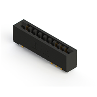 9 Position Femelle Connecteur Non spécifié, bord unique Or 0,156 po (3,96mm) Noir