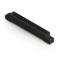 15 Position Femelle Connecteur Non spécifié, bord unique Or 0,156 po (3,96mm) Noir