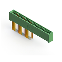 32 Position Female Connector Non Specified - Dual Edge Gold 0.100" (2.54mm) Green