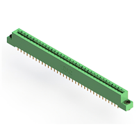 68 Position Female Connector Non Specified - Dual Edge Gold 0.156" (3.96mm) Green