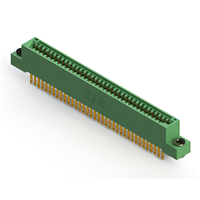 72 Position Female Connector Non Specified - Dual Edge Gold 0.100" (2.54mm) Green