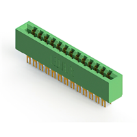 26 Position Femelle Connecteur Non spécifié - double bord Or 0,156 po (3,96mm) Vert