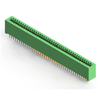 82 Position Femelle Connecteur Non spécifié - double bord Or 0,100 po (2,54mm) Vert