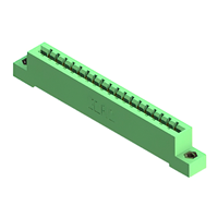 18 positionen Buchse Steckverbinder Nicht angegeben - Einzelkante Gold 0,156" (3,96mm) Grün