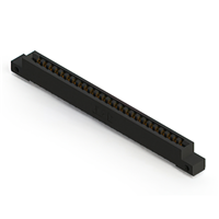 50 Position Female Connector Non Specified - Dual Edge Gold 0.156" (3.96mm) Black