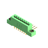 14 Position Female Connector Non Specified - Dual Edge Gold 0.156" (3.96mm) Green