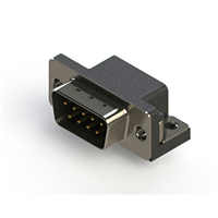 9 Position D-Sub Plug, Male Pins Connector